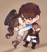 Messy doodle, Full body couple